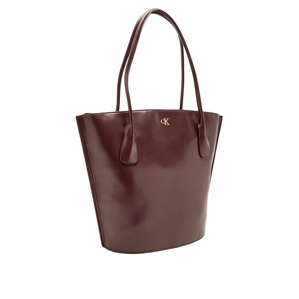 CALVIN KLEIN MEDIUM TOTE ΤΣΑΝΤΑ ΓΥΝΑΙΚΕΙΑ BORDEAUX