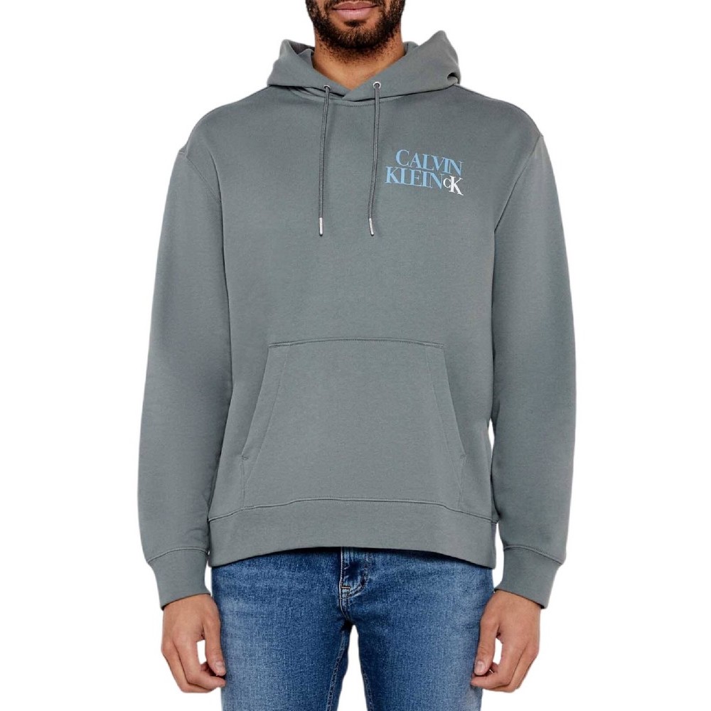 CALVIN KLEIN JEANS LS E 350TRRY CLVN LN ΦΟΥΤΕΡ ΜΠΛΟΥΖΑ ΑΝΔΡΙΚΗ GREY