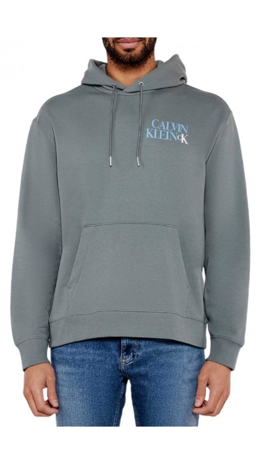 CALVIN KLEIN JEANS LS E 350TRRY CLVN LN ΦΟΥΤΕΡ ΜΠΛΟΥΖΑ ΑΝΔΡΙΚΗ GREY