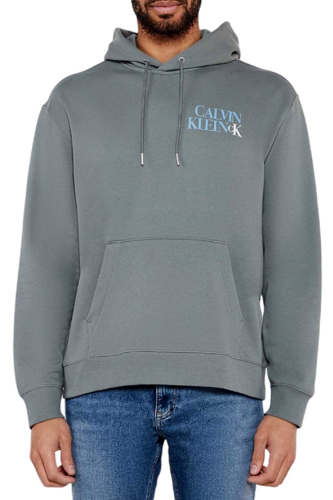 CALVIN KLEIN JEANS TERRY HOODIE ΦΟΥΤΕΡ ΜΠΛΟΥΖΑ ΑΝΔΡΙΚΗ GREY