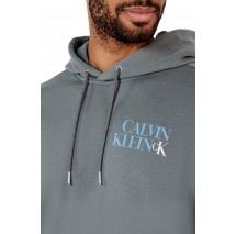CALVIN KLEIN JEANS LS E 350TRRY CLVN LN ΦΟΥΤΕΡ ΜΠΛΟΥΖΑ ΑΝΔΡΙΚΗ GREY