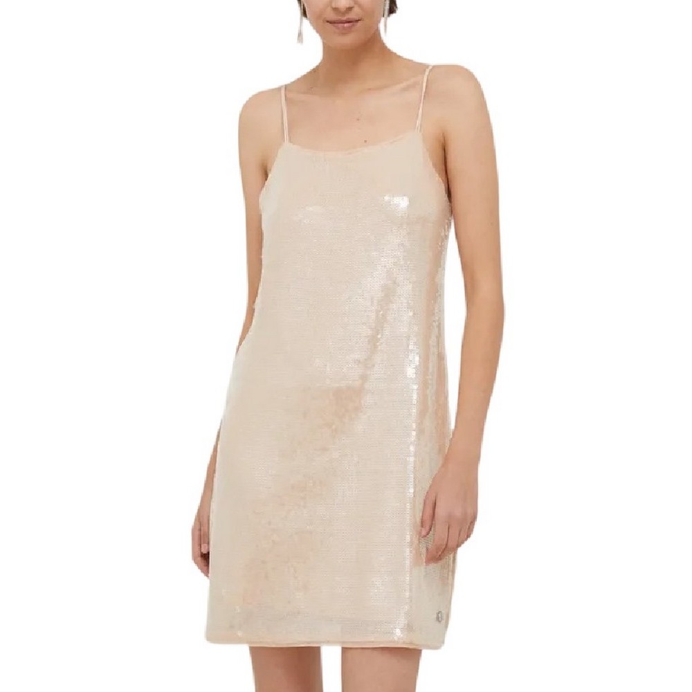 CALVIN KLEIN JEANS SEQUINS DRESS ΦΟΡΕΜΑ ΓΥΝΑΙΚΕΙΟ BEIGE