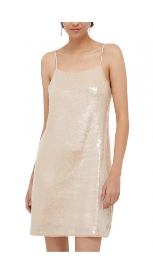 CALVIN KLEIN JEANS SEQUINS DRESS ΦΟΡΕΜΑ ΓΥΝΑΙΚΕΙΟ BEIGE