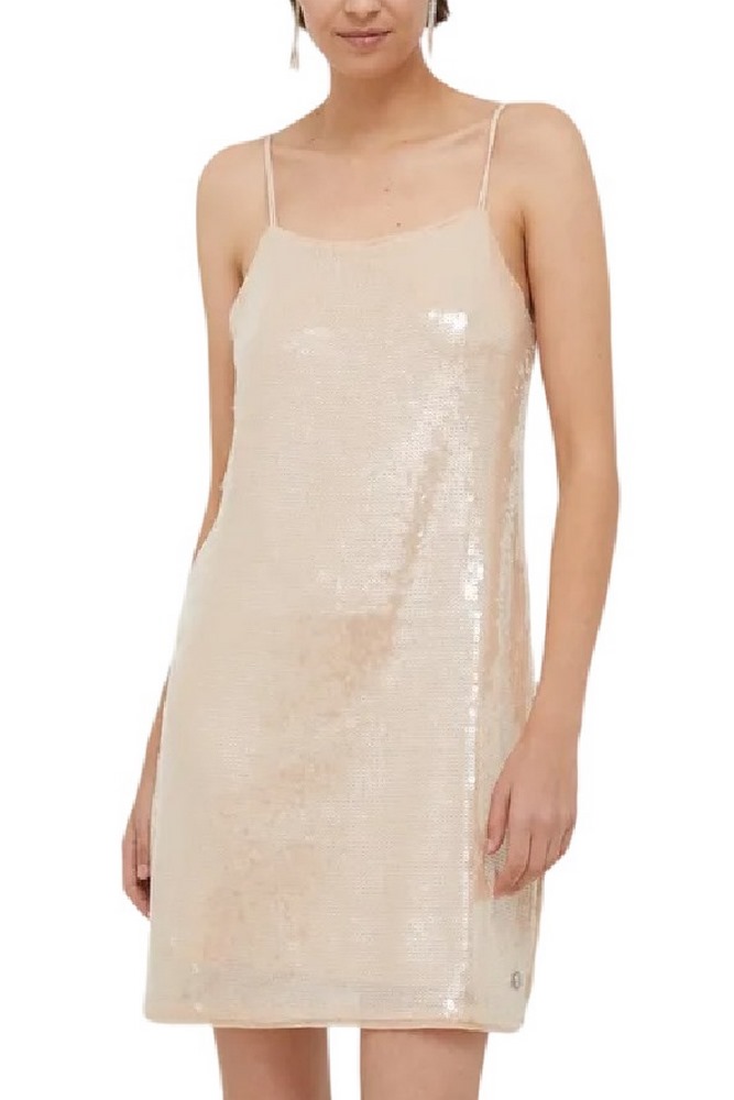 CALVIN KLEIN JEANS SEQUINS DRESS ΦΟΡΕΜΑ ΓΥΝΑΙΚΕΙΟ BEIGE