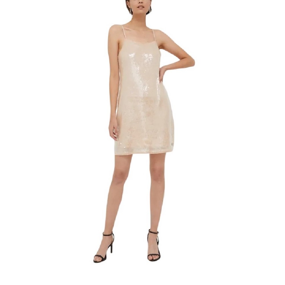 CALVIN KLEIN JEANS SEQUINS DRESS ΦΟΡΕΜΑ ΓΥΝΑΙΚΕΙΟ BEIGE