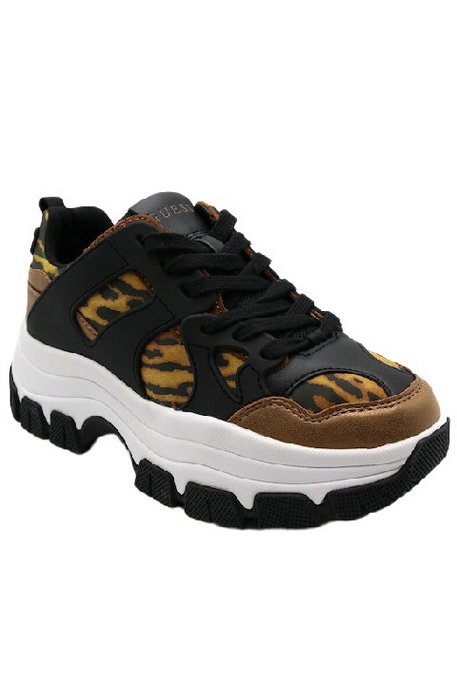 GUESS BRAYJEN ΠΑΠΟΥΤΣΙ ΓΥΝΑΙΚΕΙΟ LEOPARD PRINT