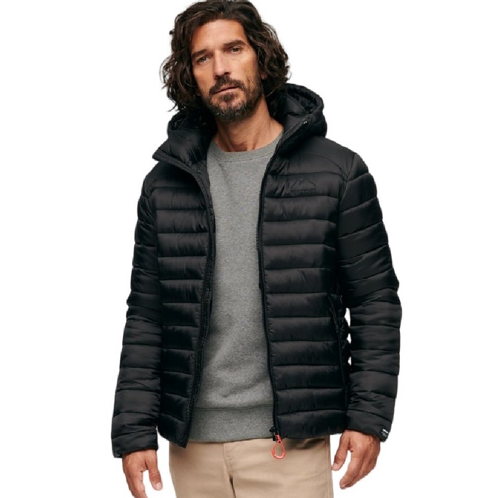 SUPERDRY HOODED SPORT PADDED ΜΠΟΥΦΑΝ ΑΝΔΡΙΚΟ BLACK