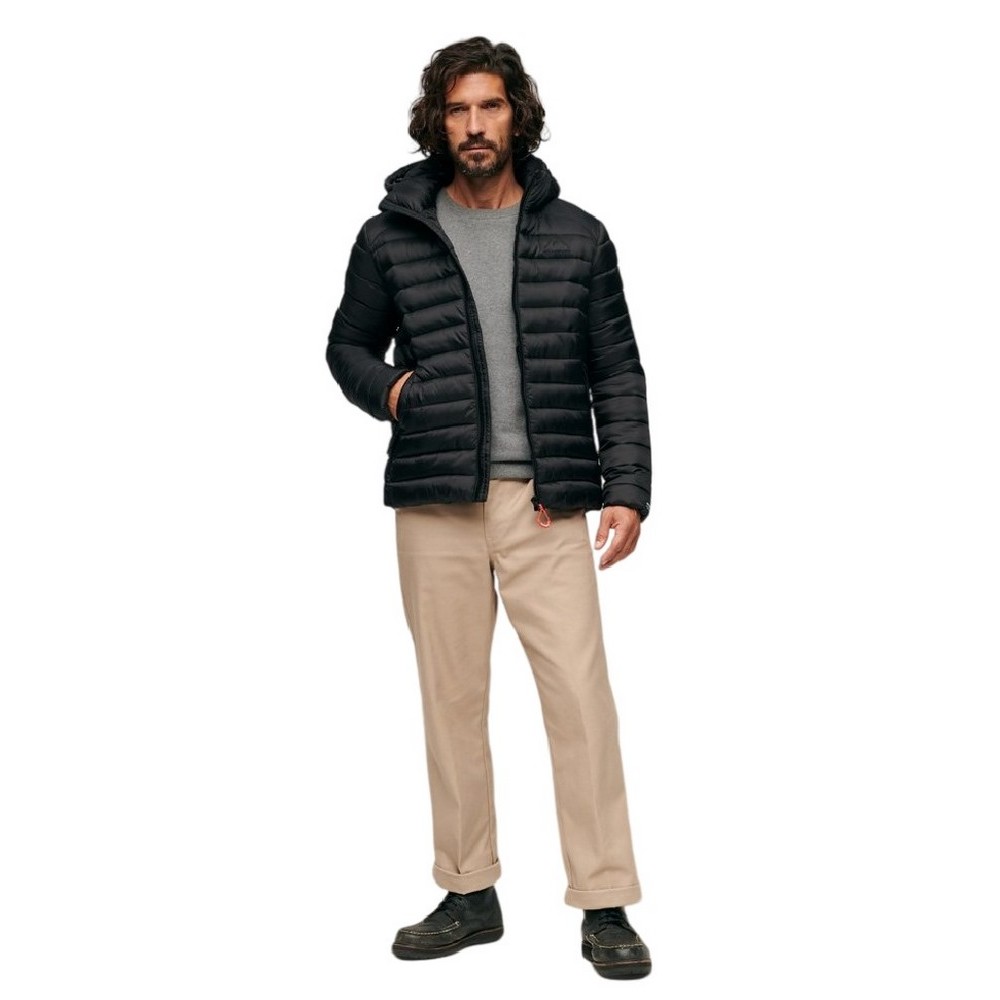 SUPERDRY HOODED SPORT PADDED ΜΠΟΥΦΑΝ ΑΝΔΡΙΚΟ BLACK