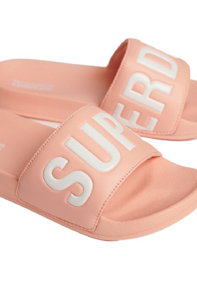 SUPERDRY CORE VEGAN POOL SLIDE ΠΑΝΤΟΦΛΑ ΓΥΝΑΙΚΕΙΑ CORAL