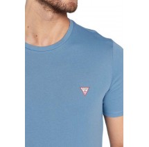 GUESS CN SS CORE TEE T-SHIRT  ΑΝΔΡΙΚΟ BLUE SKY