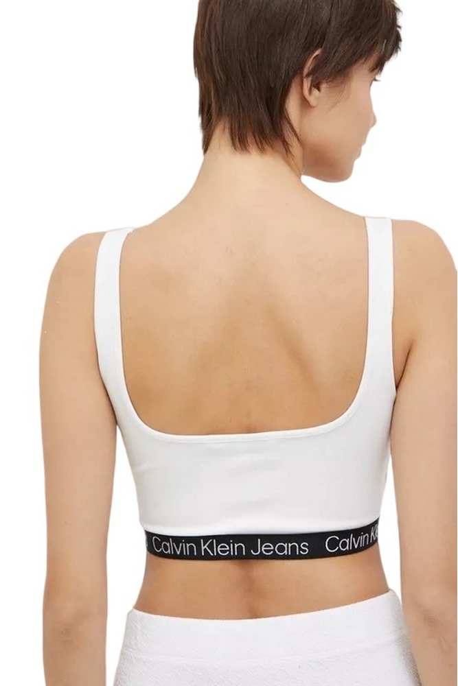 CALVIN KLEIN JEANS TAPE STRAPPY MILANO TOP ΓΥΝΑΙΚΕΙΟ WHITE