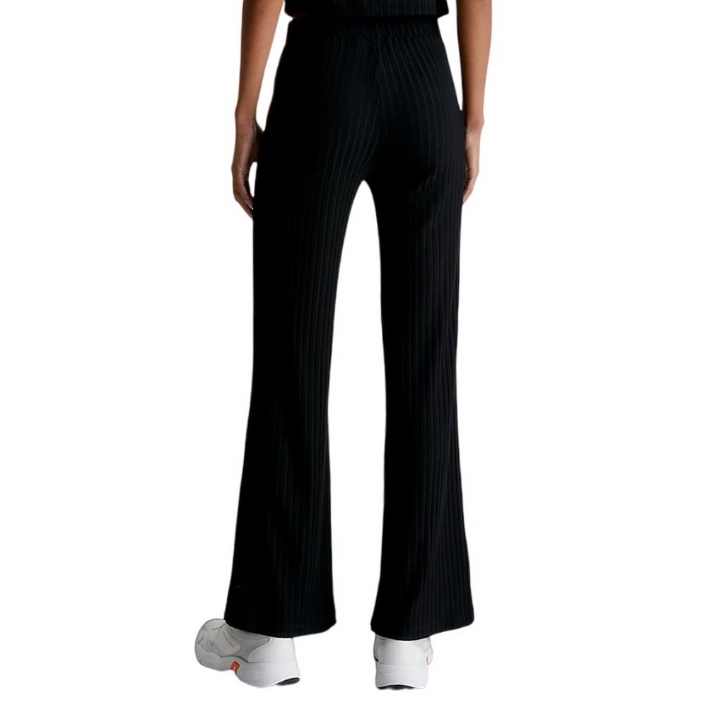 CALVIN KLEIN JEANS ELONGATED RIB PANTS ΠΑΝΤΕΛΟΝΙ ΓΥΝΑΙΚΕΙΟ BLACK