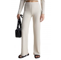 CALVIN KLEIN JEANS ELONGATED RIB PANTS ΠΑΝΤΕΛΟΝΙ ΓΥΝΑΙΚΕΙΟ BEIGE