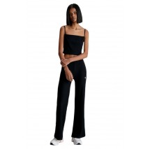 CALVIN KLEIN JEANS ELONGATED RIB PANTS ΠΑΝΤΕΛΟΝΙ ΓΥΝΑΙΚΕΙΟ BLACK