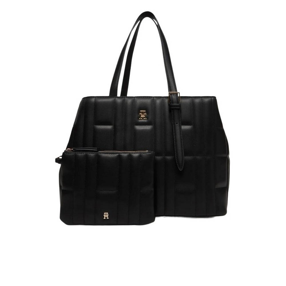 TOMMY HILFIGER FEMININE TOTE ΤΣΑΝΤΑ ΓΥΝΑΙΚΕΙΑ BLACK
