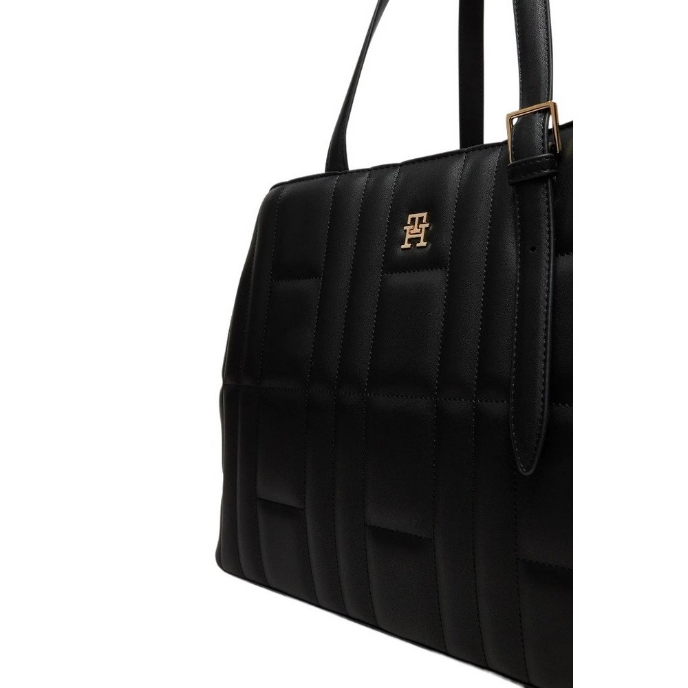 TOMMY HILFIGER FEMININE TOTE ΤΣΑΝΤΑ ΓΥΝΑΙΚΕΙΑ BLACK