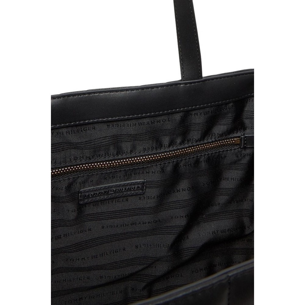 TOMMY HILFIGER FEMININE TOTE ΤΣΑΝΤΑ ΓΥΝΑΙΚΕΙΑ BLACK