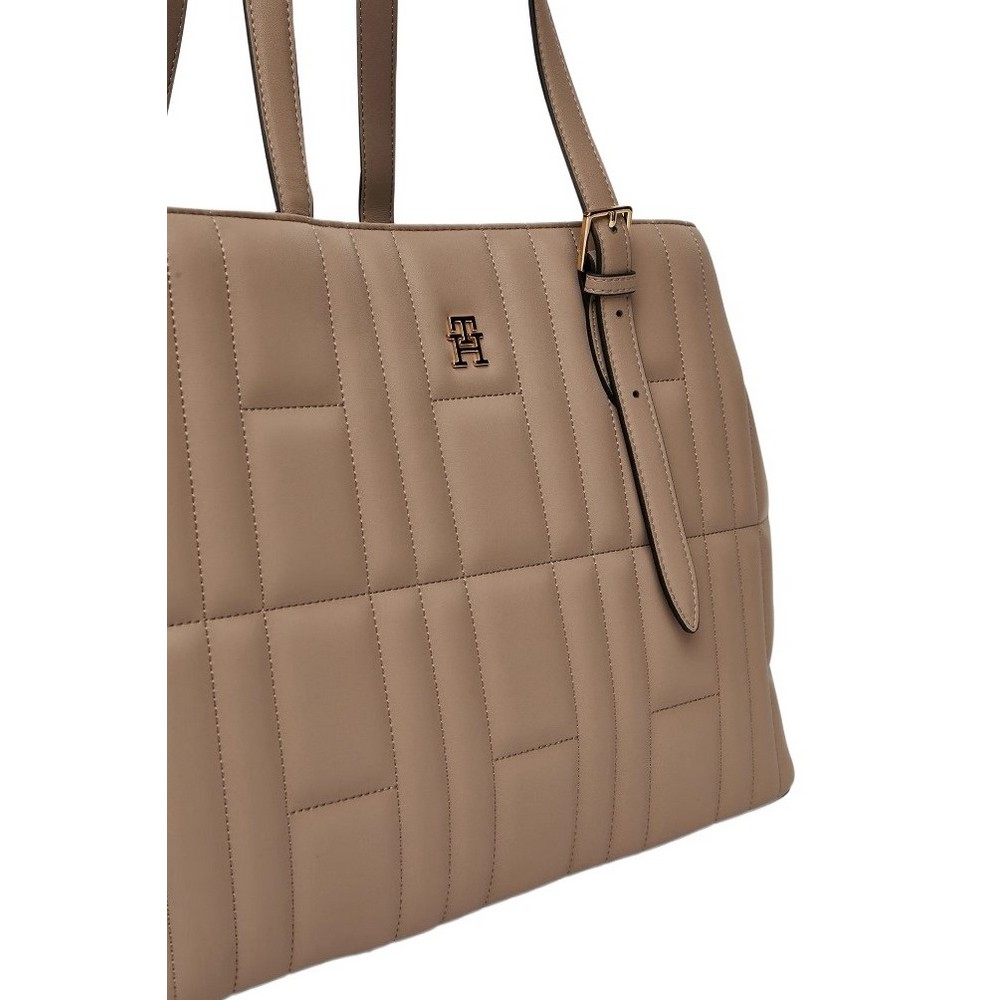 TOMMY HILFIGER FEMININE TOTE ΤΣΑΝΤΑ ΓΥΝΑΙΚΕΙΑ TAUPE