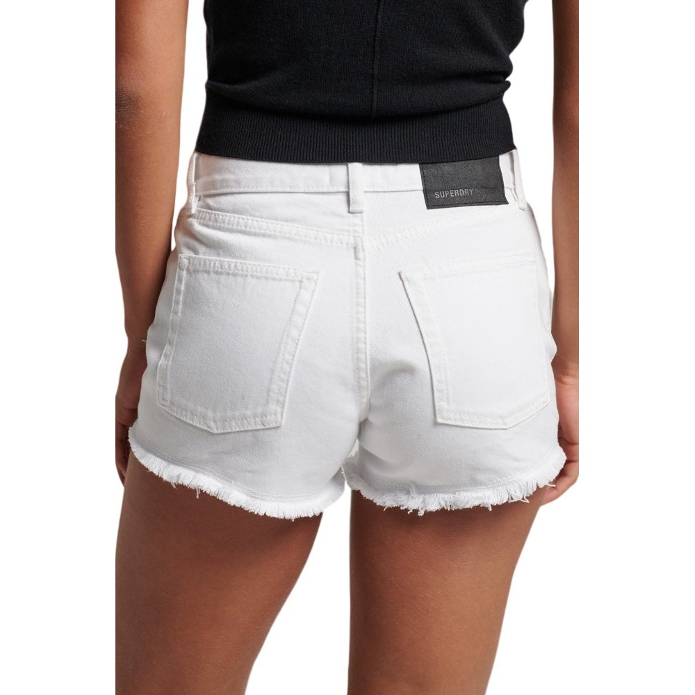 SUPERDRY VINTAGE MID RISE SLIM SHORT ΣΟΡΤΣ ΓΥΝΑΙΚΕΙΟ WHITE