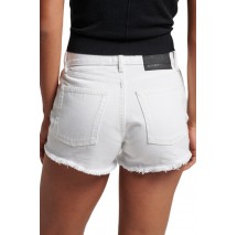 SUPERDRY VINTAGE MID RISE SLIM SHORT ΣΟΡΤΣ ΓΥΝΑΙΚΕΙΟ WHITE