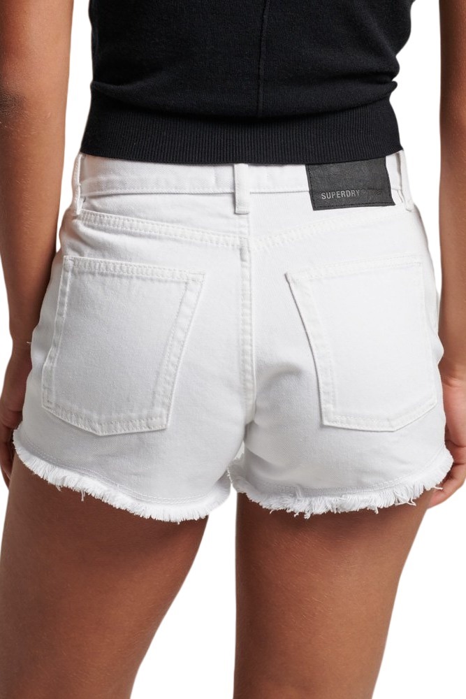 SUPERDRY VINTAGE MID RISE SLIM SHORT ΣΟΡΤΣ ΓΥΝΑΙΚΕΙΟ WHITE