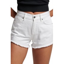 SUPERDRY VINTAGE MID RISE SLIM SHORT ΣΟΡΤΣ ΓΥΝΑΙΚΕΙΟ WHITE