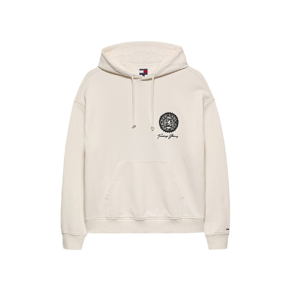 TOMMY JEANS 90S DOLLAR GRAPHIC HOOD EXT ΦΟΥΤΕΡ ΜΠΛΟΥΖΑ ΑΝΔΡΙΚΗ OFF WHITE