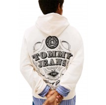 TOMMY JEANS 90S DOLLAR GRAPHIC HOOD EXT ΦΟΥΤΕΡ ΜΠΛΟΥΖΑ ΑΝΔΡΙΚΗ OFF WHITE
