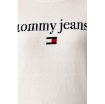 TOMMY JEANS ESSENTIAL LOGO SWEATER EXT ΜΠΛΟΥΖΑ ΠΛΕΚΤΗ ΓΥΝΑΙΚΕΙΑ OFF WHITE