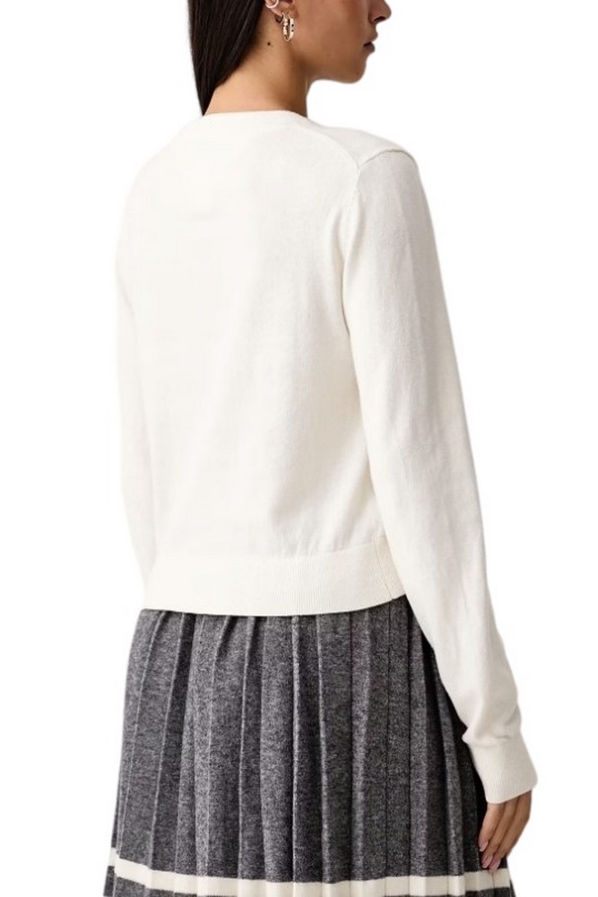 TOMMY JEANS ESSENTIAL LOGO SWEATER EXT ΜΠΛΟΥΖΑ ΠΛΕΚΤΗ ΓΥΝΑΙΚΕΙΑ OFF WHITE