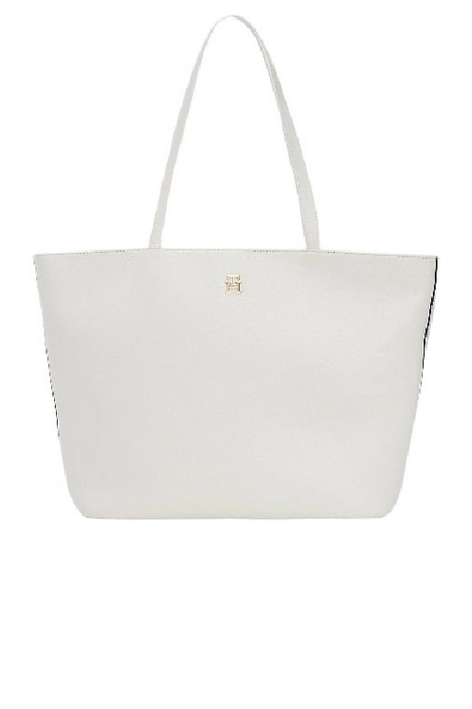 TOMMY HILFIGER ESSENTIAL SC TOTE CORP ΤΣΑΝΤΑ ΓΥΝΑΙΚΕΙΑ WHITE