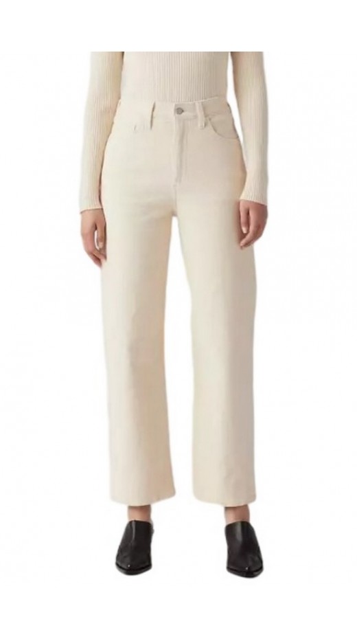 LEVI'S RIBCAGE STR ANKLE ZIP 797550028 ΠΑΝΤΕΛΟΝΙ ΓΥΝΑΙΚΕΙΟ OFF WHITE