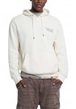 GUESS JEANS GJ LS HOODED REG EMBRO SWEAT ΦΟΥΤΕΡ ΜΠΛΟΥΖΑ ΑΝΔΡΙΚΗ OFF WHITE