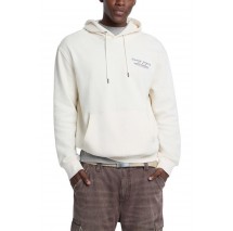 GUESS JEANS GJ LS HOODED REG EMBRO SWEAT ΦΟΥΤΕΡ ΜΠΛΟΥΖΑ ΑΝΔΡΙΚΗ OFF WHITE