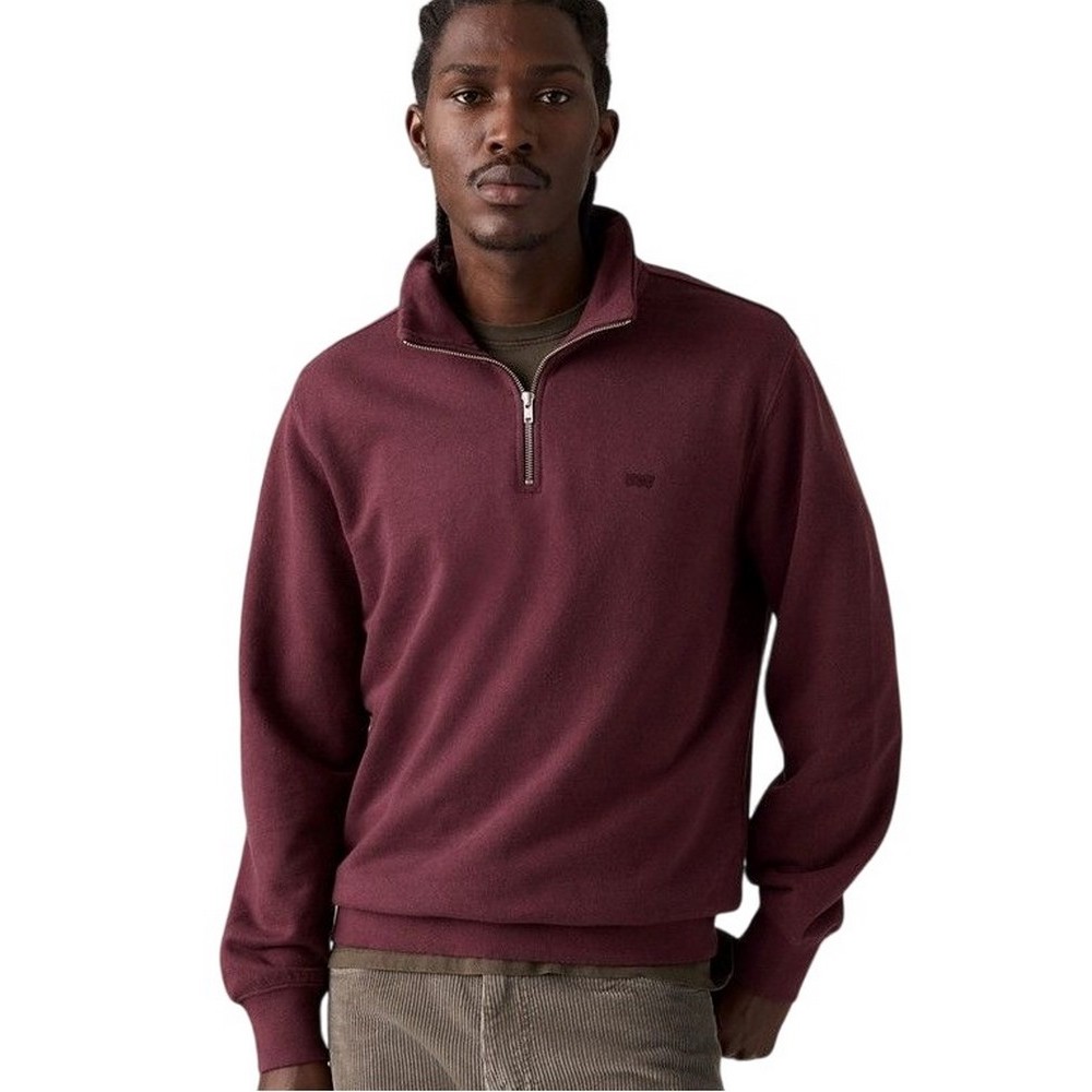 LEVIS ORIGINAL HM 1/4 ZIP ΜΠΛΟΥΖΑ ΦΟΥΤΕΡ ΑΝΔΡΙΚΗ RED