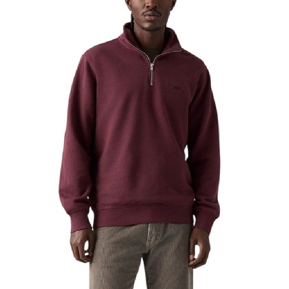 LEVIS ORIGINAL HM 1/4 ZIP ΜΠΛΟΥΖΑ ΦΟΥΤΕΡ ΑΝΔΡΙΚΗ RED