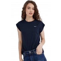 PEPE JEANS BLOOM T-SHIRT  ΓΥΝΑΙΚΕΙΟ NAVY