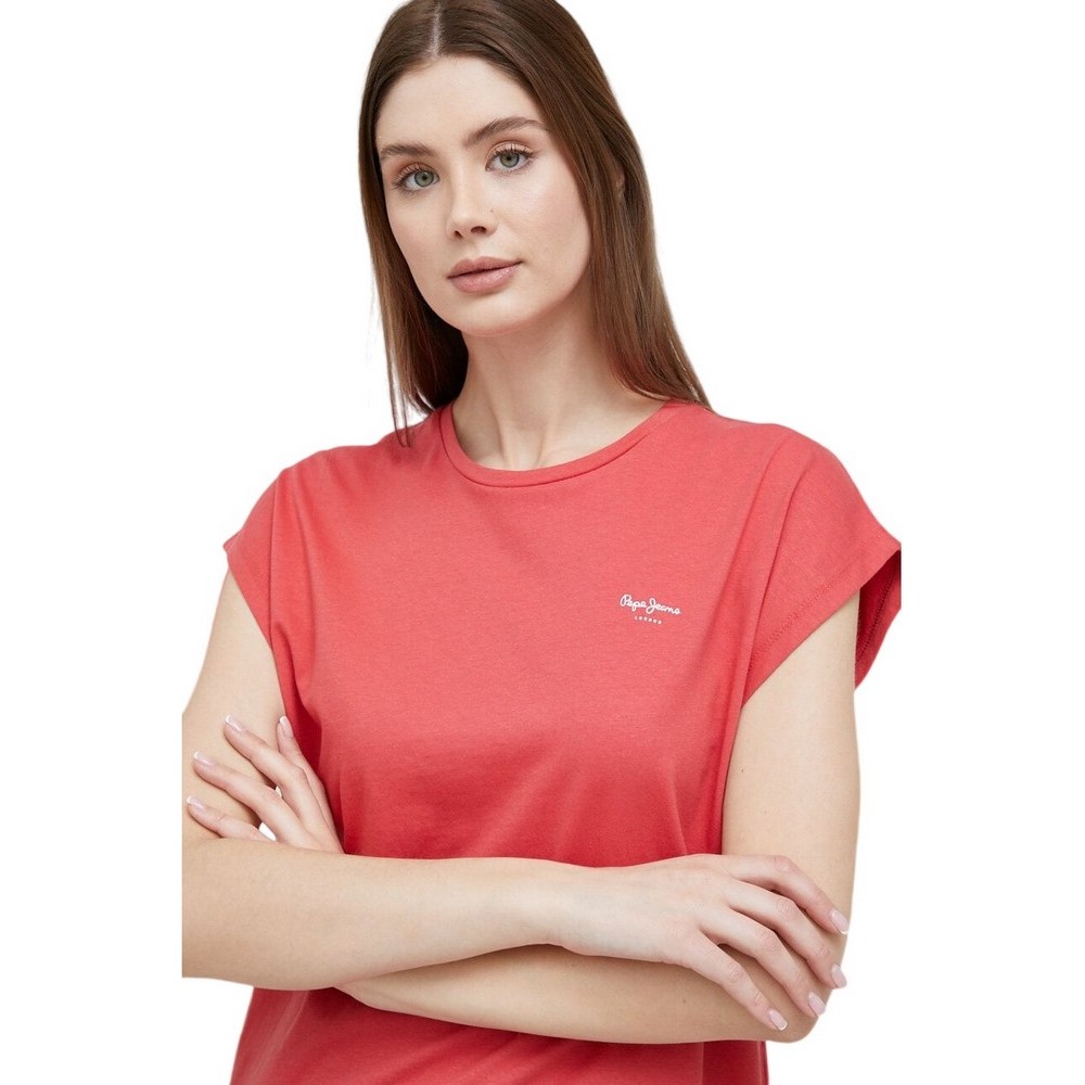 PEPE JEANS BLOOM T-SHIRT ΓΥΝΑΙΚΕΙΟ CORAL