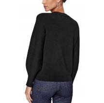 GUESS LS RN LEONOR LOGO SWTR ΜΠΛΟΥΖΑ ΓΥΝΑΙΚΕΙΑ BLACK