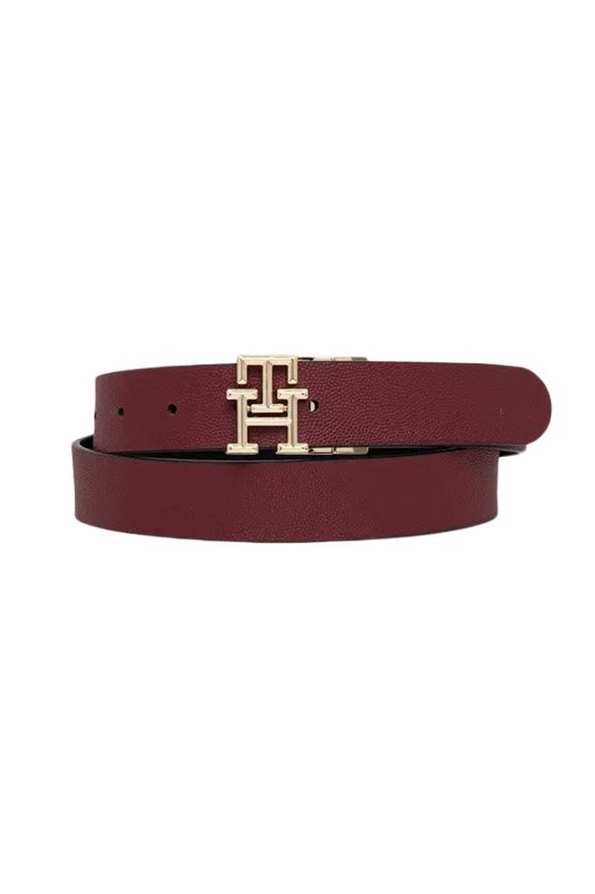 TOMMY HILFIGER TH LOGO REV 3.0 ΖΩΝΗ ΓΥΝΑΙΚΕΙΑ BLACK/RED