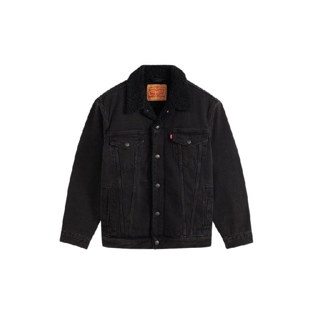LEVIS RELAXED FIT SHERPA TRKR ΜΠΟΥΦΑΝ ΑΝΔΡΙΚΟ DENIM BLACK