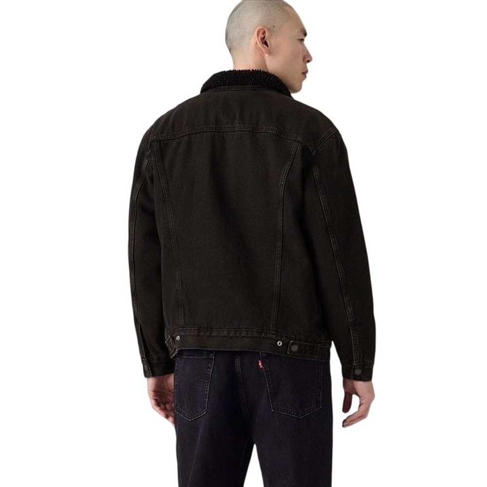 LEVIS RELAXED FIT SHERPA TRKR ΜΠΟΥΦΑΝ ΑΝΔΡΙΚΟ DENIM BLACK