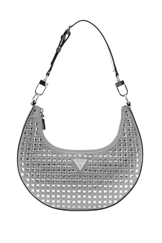 GUESS LUA SMALL HOBO ΤΣΑΝΤΑ ΓΥΝΑΙΚΕΙΑ SILVER