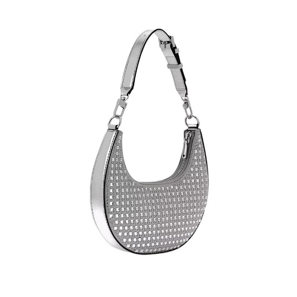 GUESS LUA SMALL HOBO ΤΣΑΝΤΑ ΓΥΝΑΙΚΕΙΑ SILVER