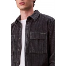 CALVIN KLEIN JEANS LS CORDUROY POCKET RELAXED SHIRT ΜΠΟΥΦΑΝ ΑΝΔΡΙΚΟ GREY