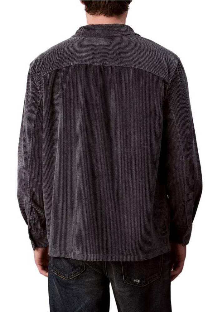 CALVIN KLEIN JEANS LS CORDUROY POCKET RELAXED SHIRT ΜΠΟΥΦΑΝ ΑΝΔΡΙΚΟ GREY