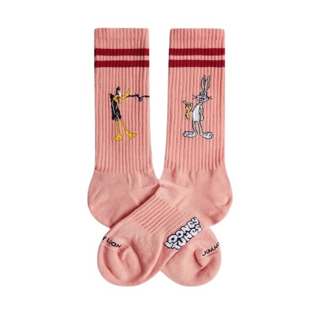 JIMMY LION ATHLETIC DAFFY VS BUGS SOCKS UNISEX ΚΑΛΤΣΕΣ PINK