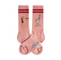 JIMMY LION ATHLETIC DAFFY VS BUGS SOCKS UNISEX ΚΑΛΤΣΕΣ PINK