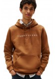 TOMMY JEANS REG LINEAR LOGO HOODIE EXT  ΜΠΛΟΥΖΑ ΦΟΥΤΕΡ ΑΝΔΡΙΚΗ BROWN