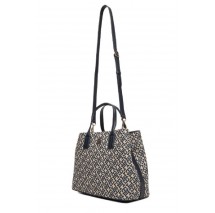 TOMMY HILFIGER JACQUARD SATCHEL ΤΣΑΝΤΑ ΓΥΝΑΙΚΕΙΑ NAVY